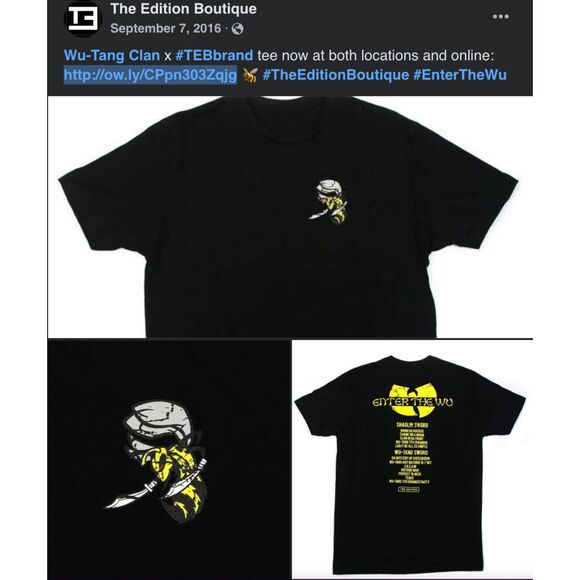 Enter the Wu Tang Track List Killer Bees T Shirt Hip Hop The Edition - Picture 10 of 10